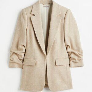 Gathered-sleeve Jacket | Light beige | XS | New